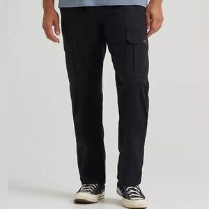 Wrangler • Premium Relaxed Fit Flex Black Cargo Pants, Men's Size 42 x 30